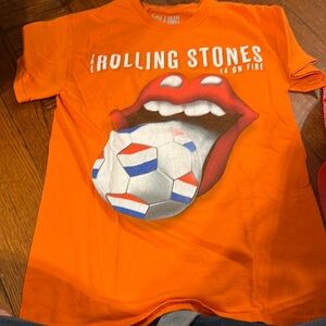 Orange Rolling Stones Kids T-Shirt